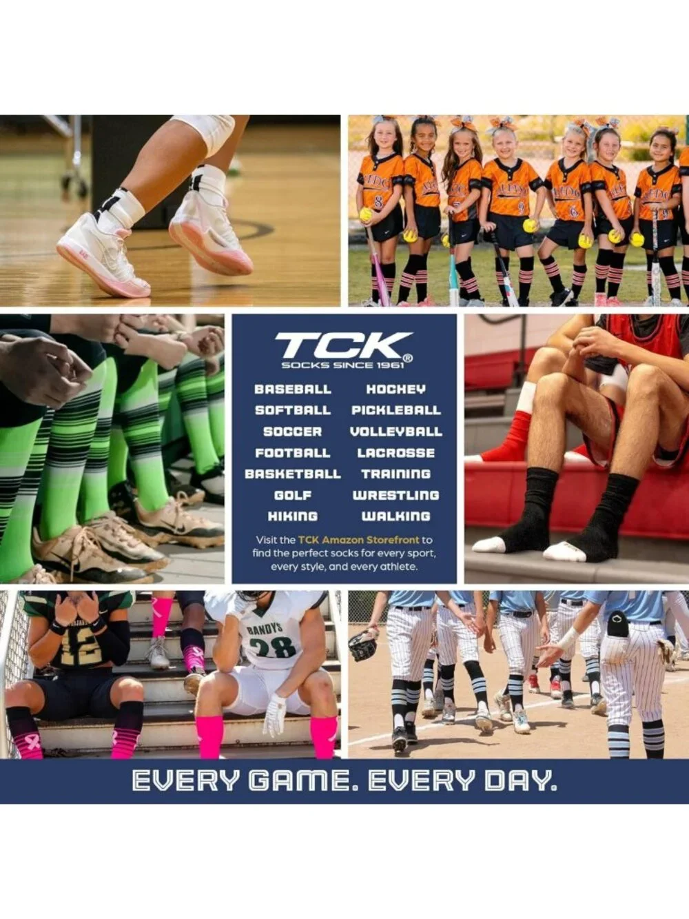 Striped Over the Calf Baseball & Softball Socks | USA Made | Youth & Adult Sizes